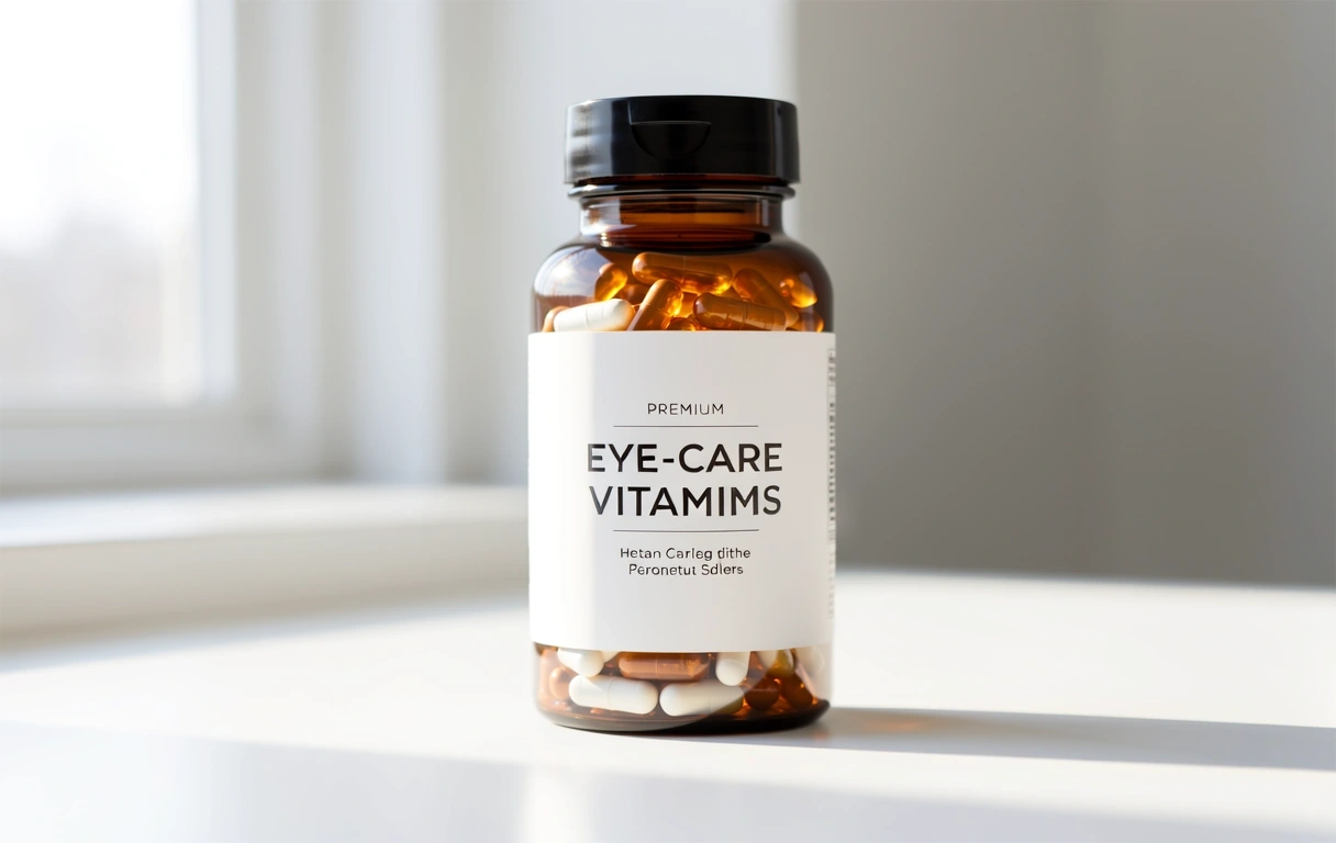 Natural eye supplement packaging